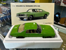 Load image into Gallery viewer, 1:18 holden HJ GTS Coupe Jamaica Lime Green by Biante/AUTOart
