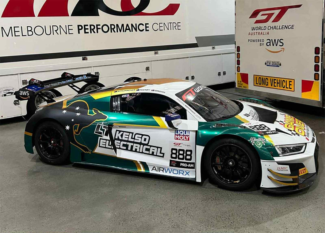 🟠 PRE ORDER - 1:18 Audi R8 LMS GT3 Evo II - Kelso Electrical / Team MPC - GT World Challenge Australia - 2025 GT Festival Queensland Raceway Race 1 Winner Pro-AM - Brad Schumacher - Broc Feeney *FULL PRICE $349.00*