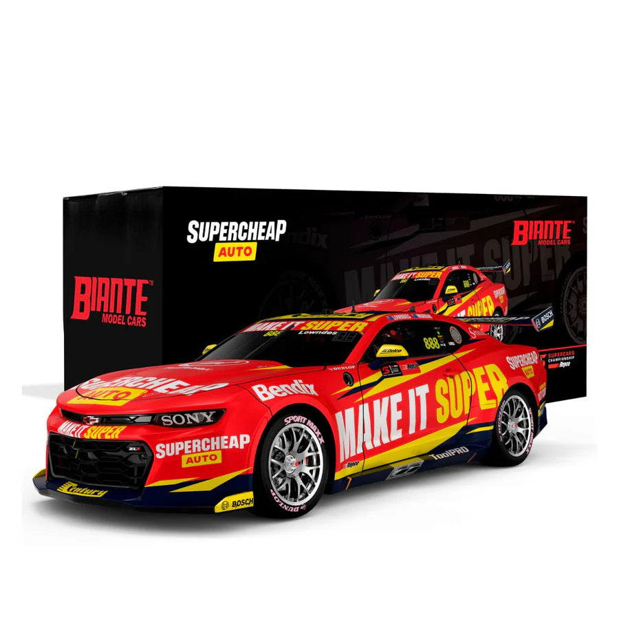 🟠 PRE ORDER - 1:18 CHEVROLET CAMARO SUPERCHEAP AUTO RACING - CRAIG LOWNDES / COOPER MURRAY #888 - 2024 REPCO BATHURST 1000 WILDCARD (B18C24H)