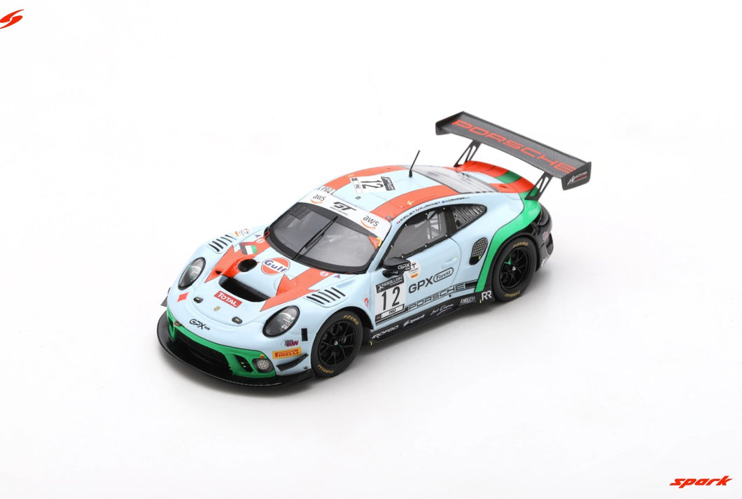 🟢 1:43 Porsche 911 GT3 R #12 GPX Racing 4th 2020 Spa 24 Hour M. Campbell - P. Pilet - M. Jaminet (SB373)