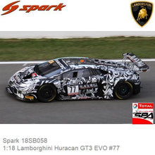 Load image into Gallery viewer, 1:18 Lamborghini Huracán GT3 EVO #77 Barwell Motorsport 24H Spa 2022 A. al Harthy - S. de Haan - A. Macdowall - S. Mitchell (18SB058)

