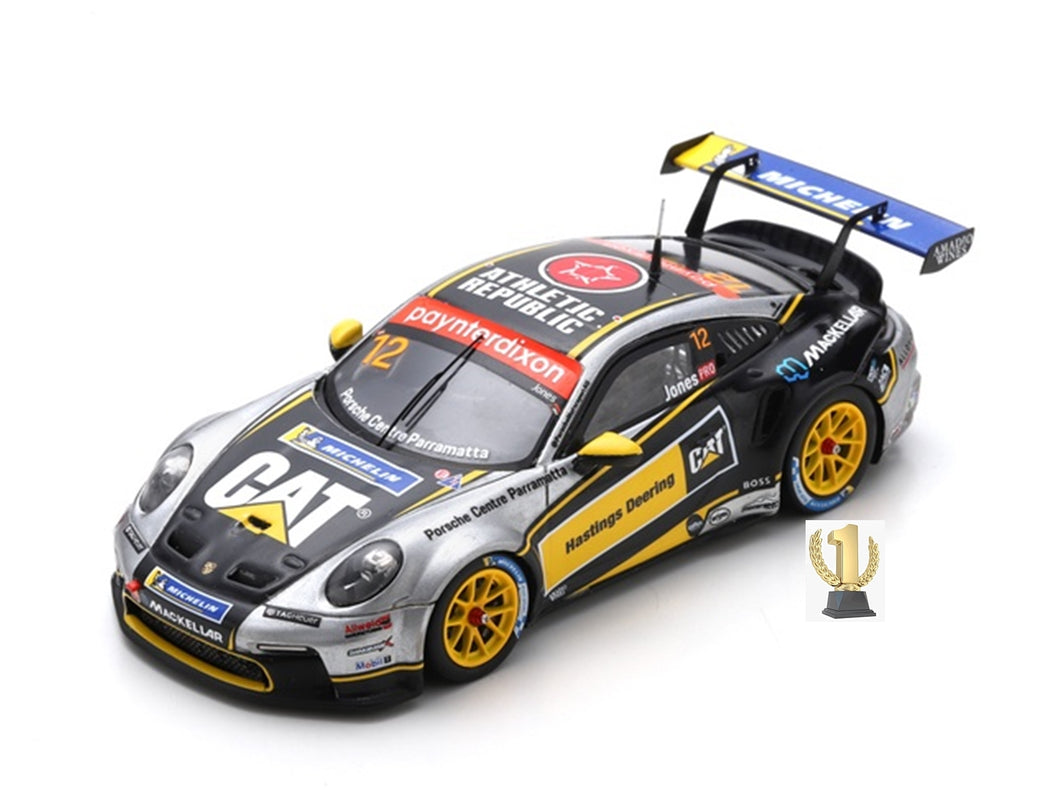 🟢 1:43 Porsche 911 GT3 Cup #12 2022 Harri Jones Porsche Carrera Cup Australia Champion (AS065)