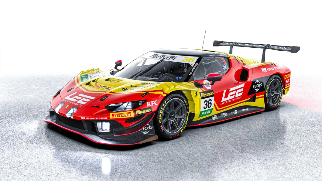 PRE ORDER - 1:18 Ferrari 296 GT3 Arise Racing GT #36 2025 Bathurst 12 Hour Pro Am Winner - Brad Schumacher / Elliot Schutte / Jaxon Evans /  Alessio Rovera