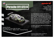 Load image into Gallery viewer, 1:18 Porsche 911 GT3 R #912 Absolute Racing 2020 Bathurst 12 Hour 7th Place - Dirk Werner / Matteo Cairoli / Thomas Preining (18SP166)
