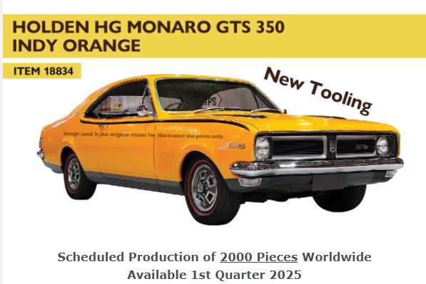 1:18 Holden HG Monaro GTS350 Indy Orange By Classic Carlectables (18834) *FULL PRICE $269.00*