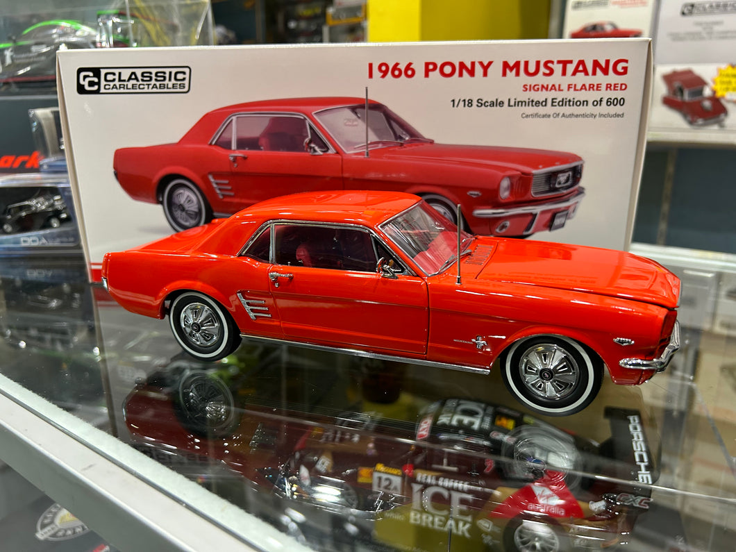 1:18 Ford 1966 Pony Mustang RHD Singal Flare Red (18804)
