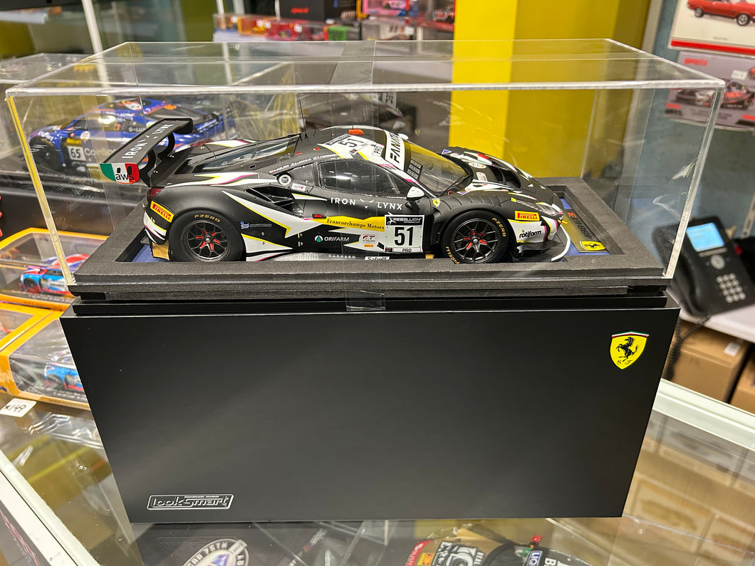 1:18 Ferrari 488 GT3 #51 Iron Lynx 2021 24 Hour Spa Winner Pro Class - C. Ledogar – N. Nielsen – A. Pier Guidi by Looksmart (LS18RC015)